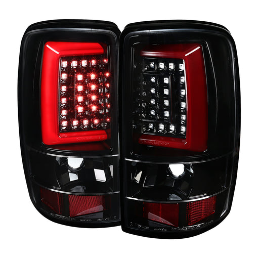 Spec-D 00-06 Chevrolet/Gmc Denali Tahoe Led Bar Tail Lights- Glossy Black  LT-DEN00BKLED-G2-TM