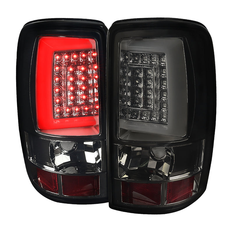 Spec-D 00-06 Chevrolet/Gmc Denali Tahoe Led Bar Tail Lights- Smoke Lens Chrome Housing LT-DEN00GLED-G2-TM