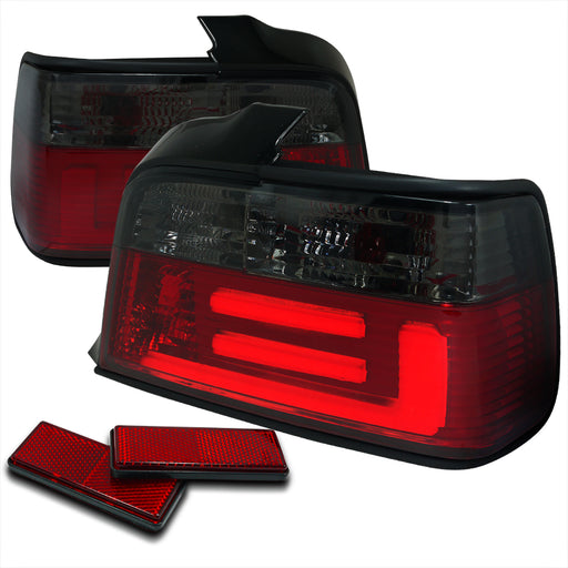 Spec-D 92-98 Bmw  E36  Tail Lights Red Smoke Sedan Model  LT-E364RG-F2-APC