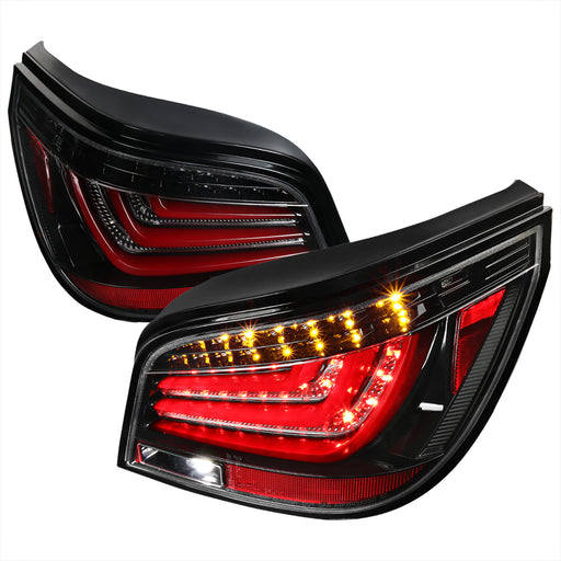 Spec-D 04-07 Bmw E60 5 Series Led Tail Lights Gsy Bk LT-E6004BKLED-TM