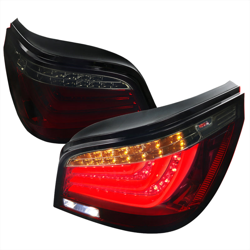 Spec-D 04-07 Bmw E60 5 Series Red Smoke Led Tail Lights LT-E6004RGLED-TM