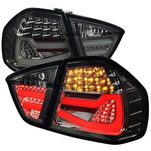 Spec-D 06-08 Bmw E90 3 Series Led Tail Lights-Smoke LT-E9005GLED-TM