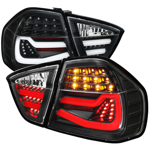 Spec-D 06-08 Bmw E90 3 Series Led Tail Lights-Black LT-E9005JMLED-TM