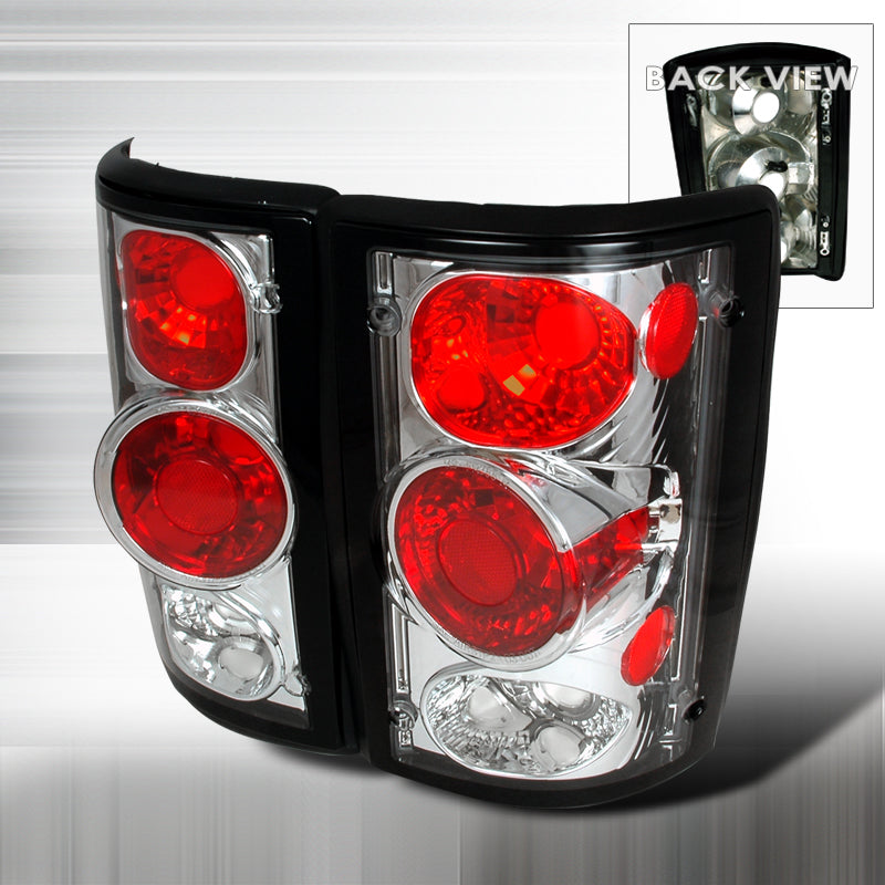 Spec-D 00-03 Ford Econoline Altezza Tail Lights Chrome LT-ECON00-KS