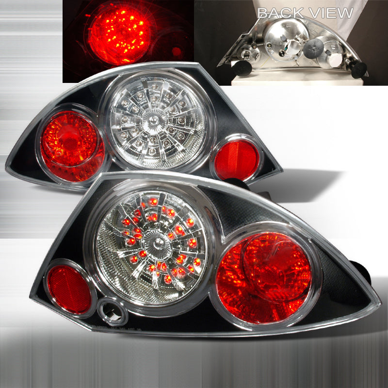 Spec-D 00-03 Mitsubishi Eclipse Led Tail Lights Black LT-ELP00JMLED-KS