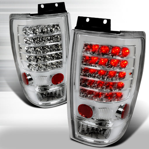 Spec-D 97-02 Ford Expedition Led Tail Lights Chrome LT-EPED97CLED-KS