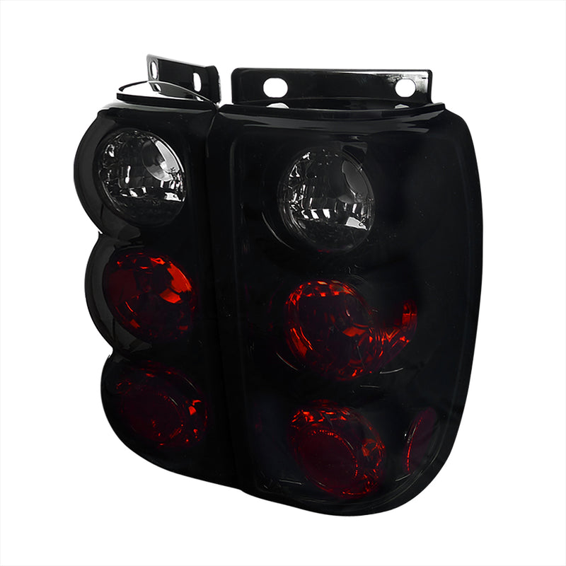 Spec-D 95-97 Ford  Explorer  Euro Tail Lights Glossy Black Housing With Smoke Lens  LT-EPOR95BB-TM
