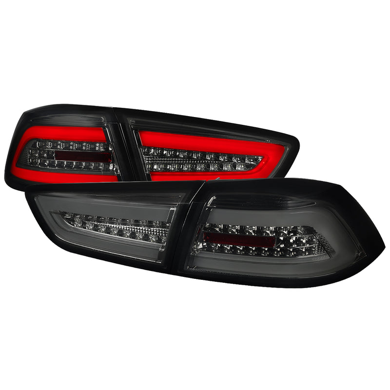 Spec-D 08-17 Mitsubishi Lancer Evo X Led Tail Lights- Smoke LT-EVO08GLED-TM