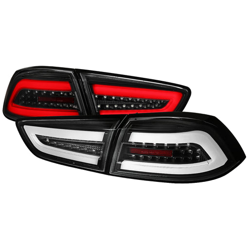 Spec-D 08-17 Mitsubishi Lancer Evo X Led Tail Lights- Matte Black LT-EVO08JMLED-TM