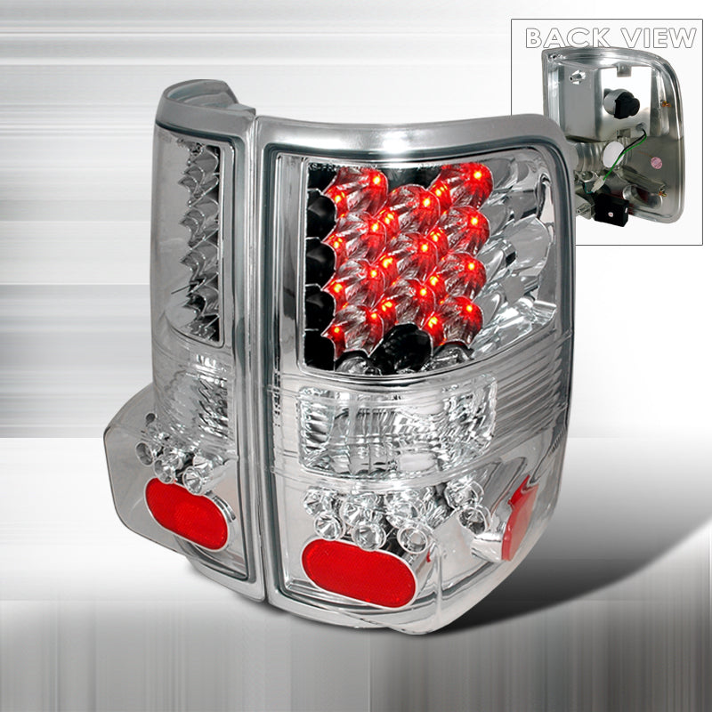 Spec-D 04-07 Ford F150 Led Tail Lights Chrome LT-F15004CLED-KS