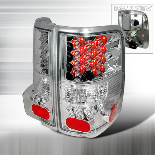 Spec-D 04-07 Ford F150 Led Tail Lights Chrome LT-F15004CLED-KS