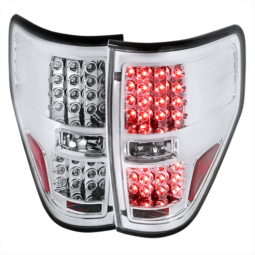 Spec-D 09-12 Ford F150  Led Tail Lights Chrome LT-F15009CLED-TM