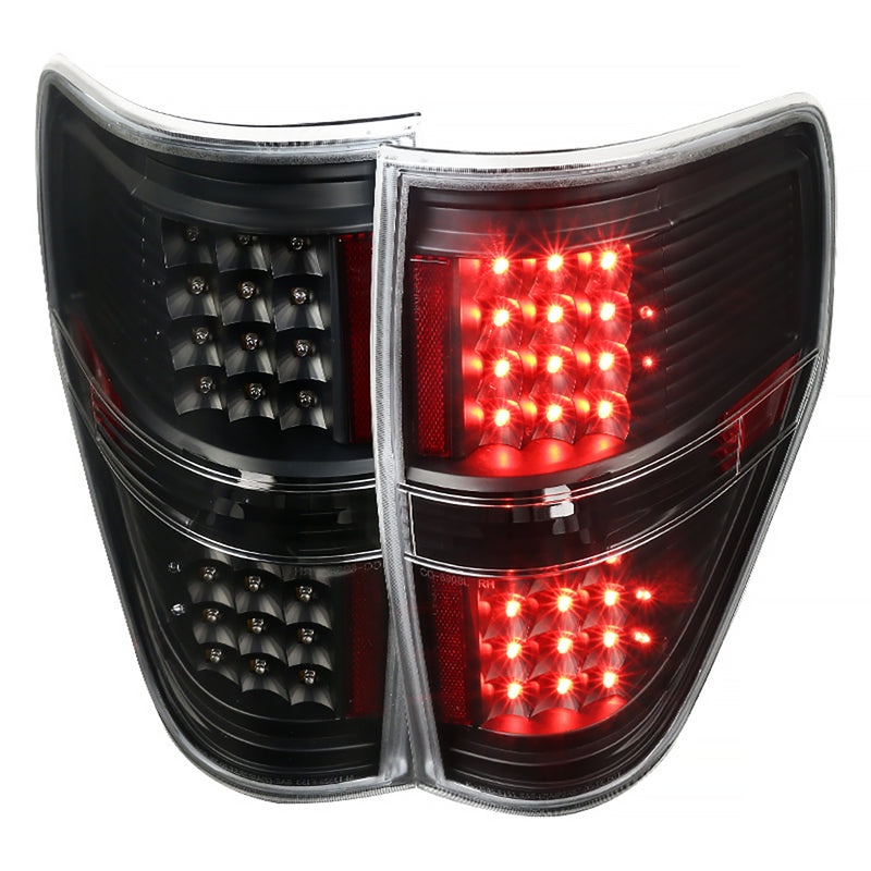 Spec-D 09-14 Ford F150 Tail Lights- Black LT-F15009JMLED-OZ