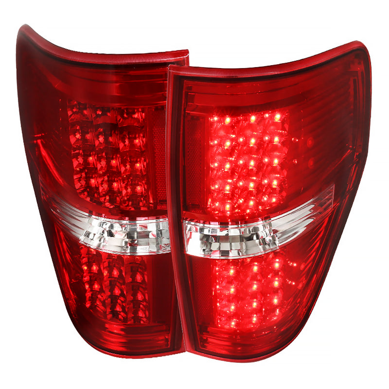 Spec-D 09-14 Ford F150 Tail Lights- Red LT-F15009RLED-OZ