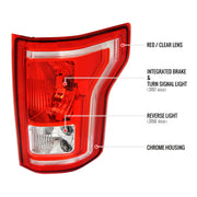 Spec-D 15-17 Ford F-150 Tail Lights Oe With Bulb - Pair LT-F15015OEM-LD