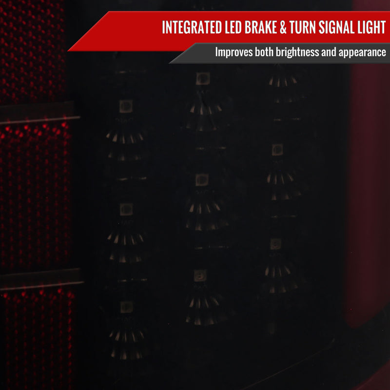 Spec-D 15-20 Ford F-150 Led Tail Lights Black Housing Smoked Lens - Halogen Models Only LT-F15015SMLED-LD