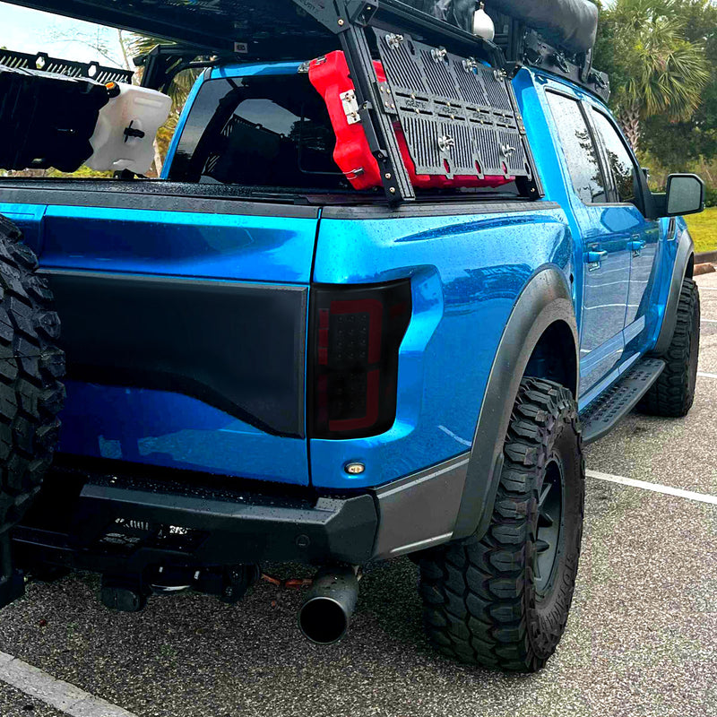 Spec-D 15-20 Ford F-150 Led Tail Lights Black Housing Smoked Lens - Halogen Models Only LT-F15015SMLED-LD