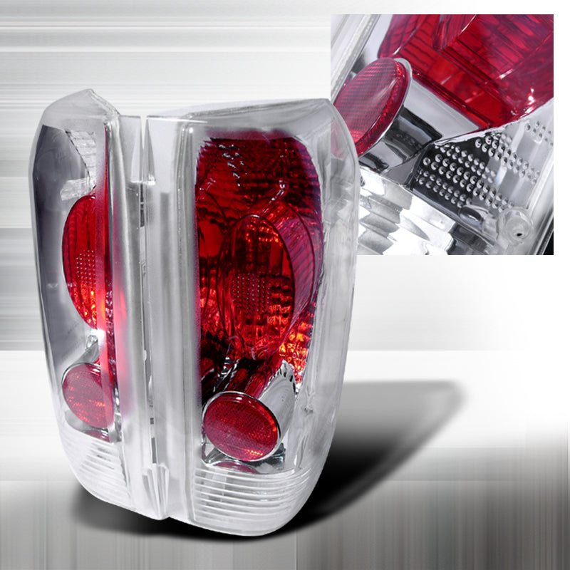 Spec-D 89-96 Ford F150 Altezza Tail Lights Chrome LT-F15089-KS