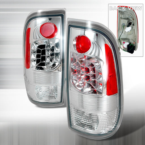 Spec-D 99-07 Ford F350 Led Tail Lights Chrome LT-F15097CLED-KS