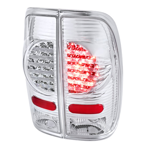 Spec-D 97-03 Ford F150 Led Tail Lights Chrome LT-F15097CLED-V2-RS