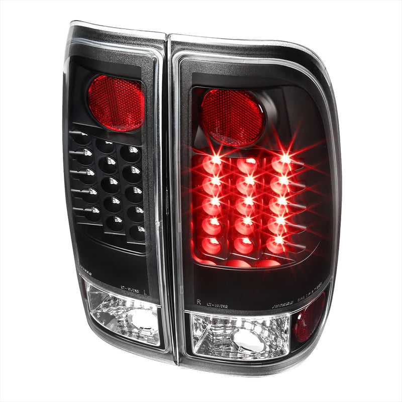 Spec-D 97-03 Ford  F150 Led Tail Lights Black LT-F15097JMLED-V2-TM