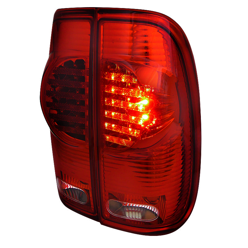 Spec-D 97-03 Ford F150 Led Tail Lights Red LT-F15097RLED-RS