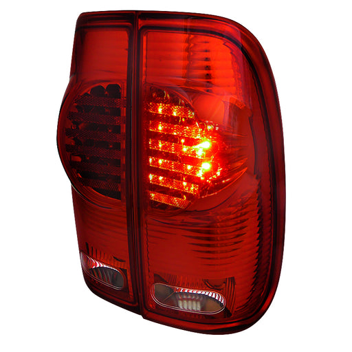 Spec-D 97-03 Ford F150 Led Tail Lights Red LT-F15097RLED-RS