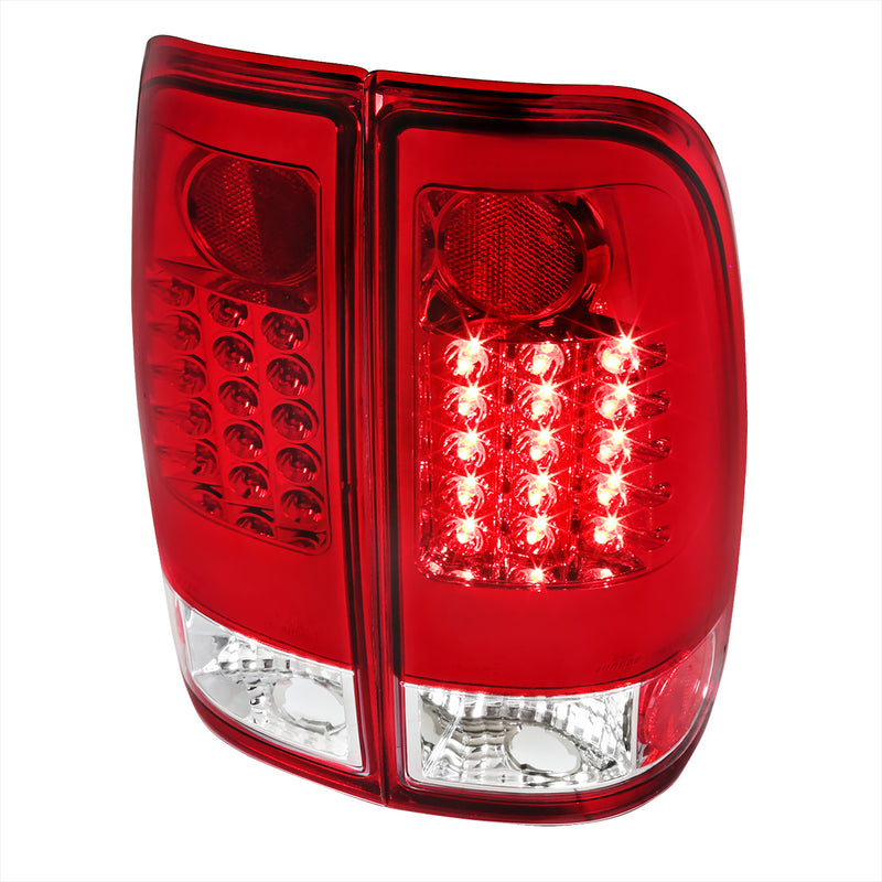 Spec-D 99-07 Ford F350 Led Tail Lights Red LT-F15097RLED-TM