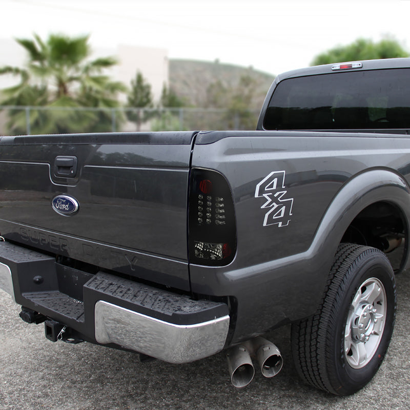 Spec-D 08-11 Ford F650 Led Tail Lights Black Smoke LT-F25008BBLED-TM