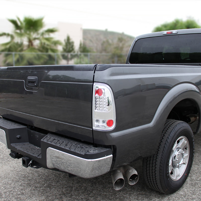 Spec-D 08-16 Ford  F550 Super Duty Led Tail Light Chrome LT-F25008CLED-TM