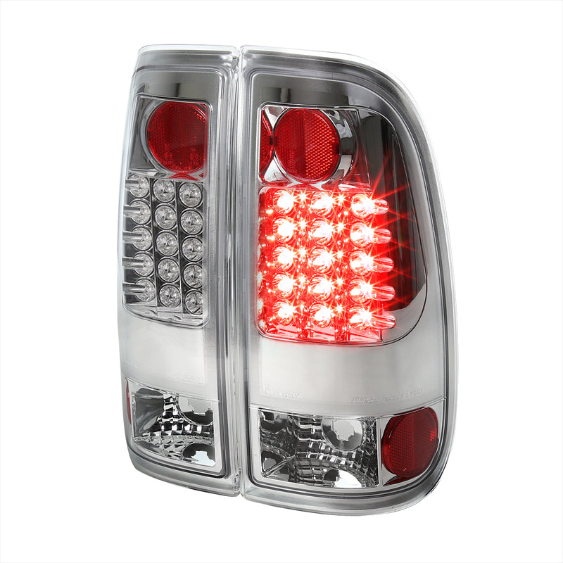 Spec-D 08-16 Ford  F250 Super Duty Led Tail Light Chrome LT-F25008CLED-TM