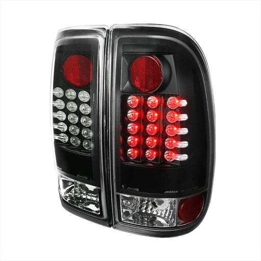 Spec-D 08-16 Ford F250 Black Led Tail Lights LT-F25008JMLED-TM