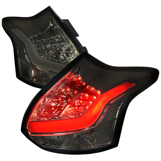 Spec-D 12-14 Ford  Focus 5 Door Led Tail Lights Smoke LT-FOC125GLED-TM