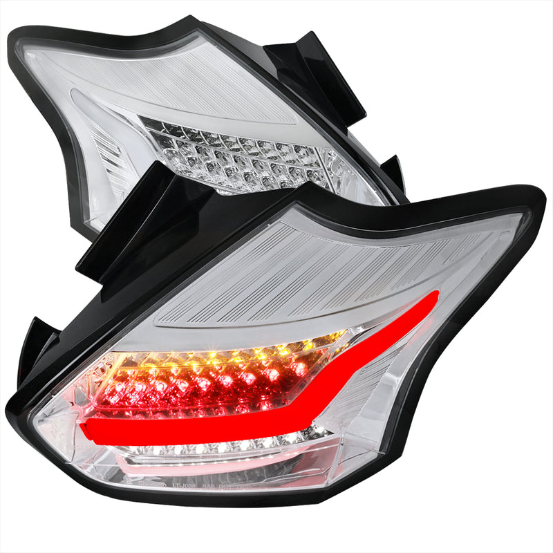 Spec-D 15-18 Ford  Focus 5D Hb Led Tail Light Chrome LT-FOC155CLED-TM