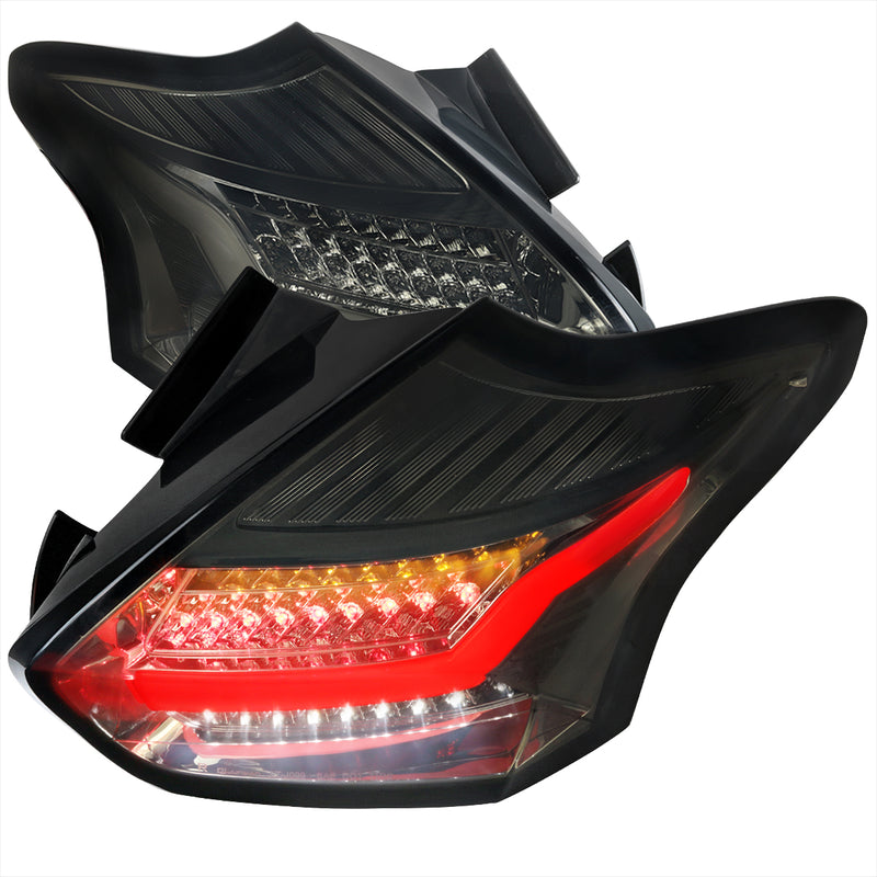 Spec-D 15-18 Ford Focus Led Tail Lights - Smoke LT-FOC155GLED-TM