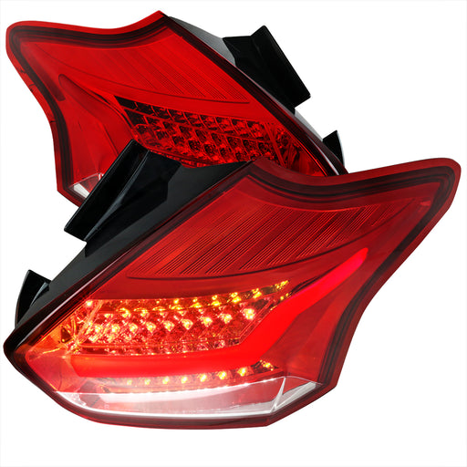 Spec-D 15-18 Ford  Focus 5D Hb Led Tail Light Red LT-FOC155RLED-TM