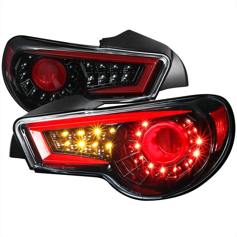 Spec-D 12-16 Scion Frs Led Tail Lights-Gsy Bk LT-FRS12BKLED-TM