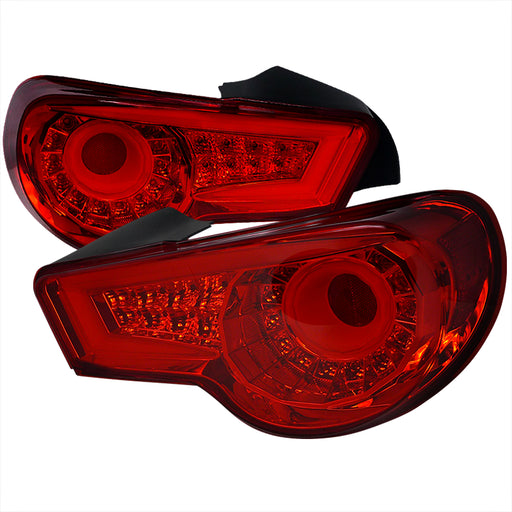Spec-D 12-16 Scion Frs Brz Sequential Led Tail Lights- Red LT-FRS12RLED-SQ-TM