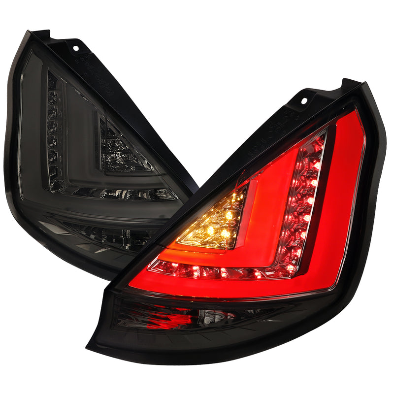 Spec-D 14-19 Ford Fiesta Led Tail Lights Chrome Housing Light Smoked Lens LT-FST145GLED-TM