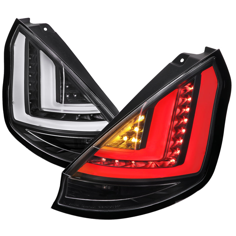 Spec-D 14-19 Ford Fiesta Led Tail Lights Matte Black Housing Clear Lens LT-FST145JMLED-TM