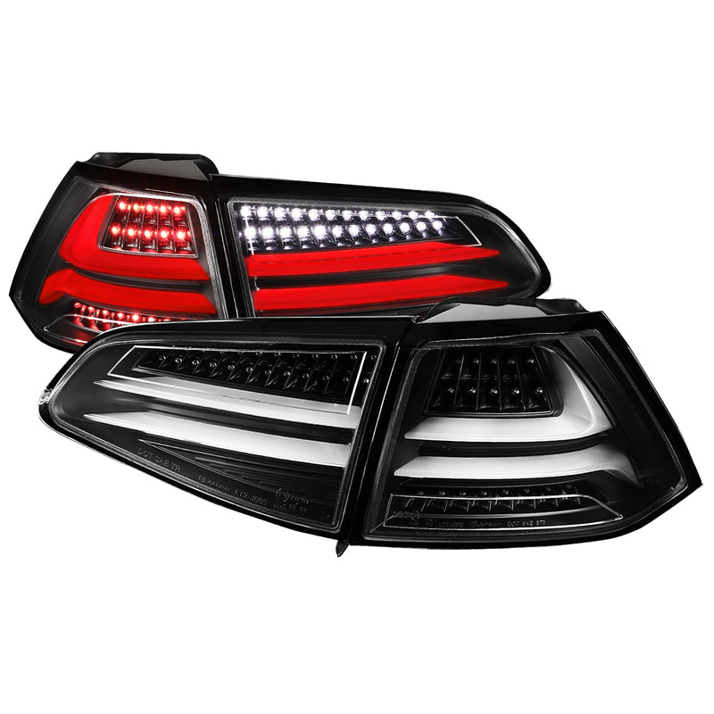 Spec-D 15-Up Volkswagen Golf Mk7 Led Tail Lights Black LT-GLF15JMLED-TM