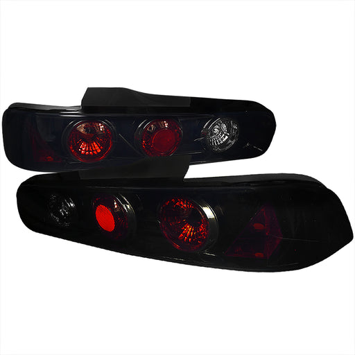 Spec-D 94-01 Acura  Integra  Euro Tail Lights Glossy Black Housing With Smoke Lens  LT-INT942BB-TM