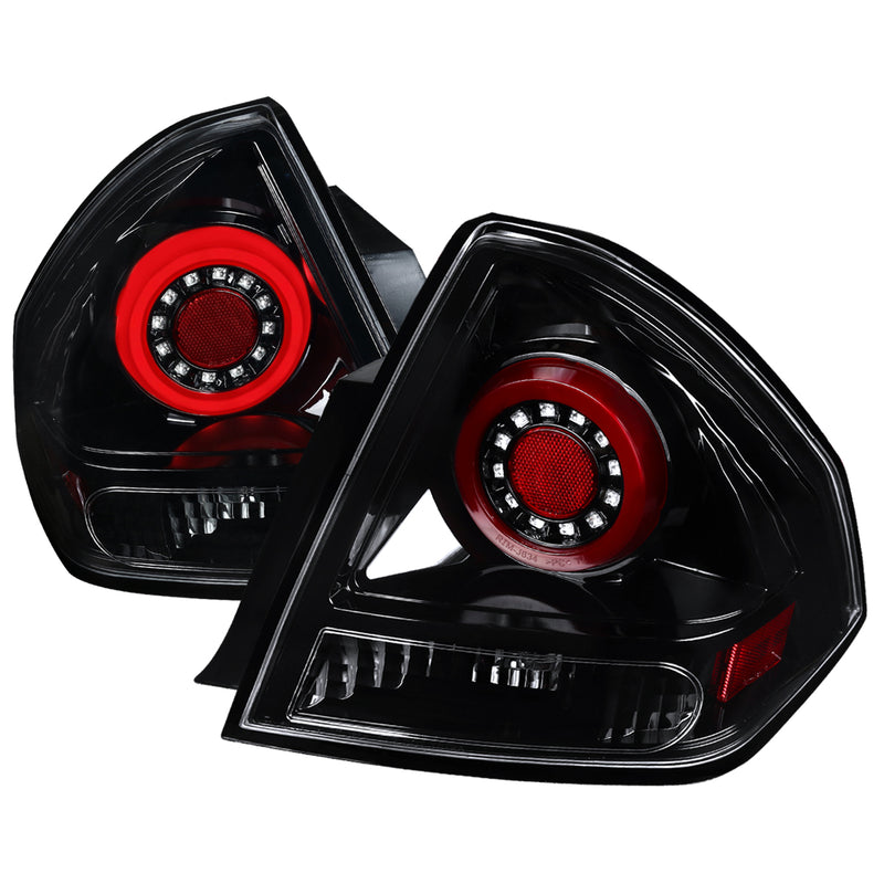 Spec-D 06-13 Chevrolet Impala Led Tail Lights- Glossy Black With Clear Lens LT-IPA06BKLED-TM