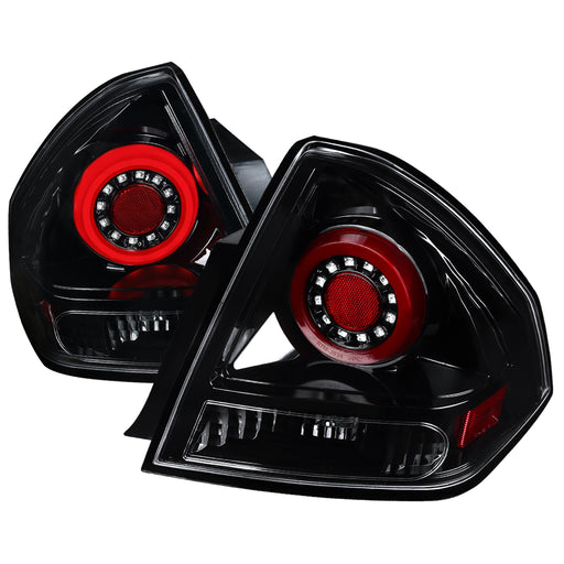 Spec-D 06-13 Chevrolet Impala Led Tail Lights- Glossy Black With Clear Lens LT-IPA06BKLED-TM