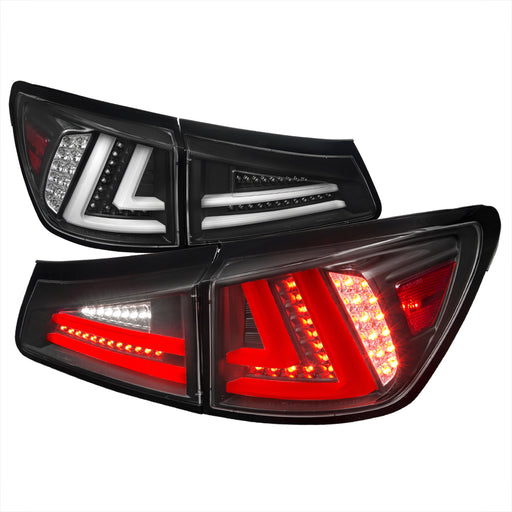 Spec-D 06-08 Lexus Is250 Led Tail Lights Black LT-IS25006JMLED-TM