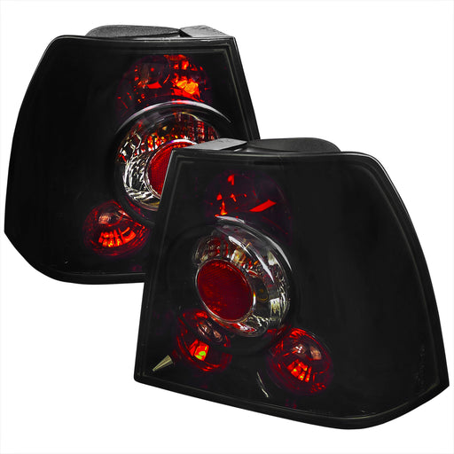 Spec-D 99-04  Volkswagen  Jetta  Euro Tail Lights Glossy Black Housing With Smoke Lens  LT-JET99BB-TM