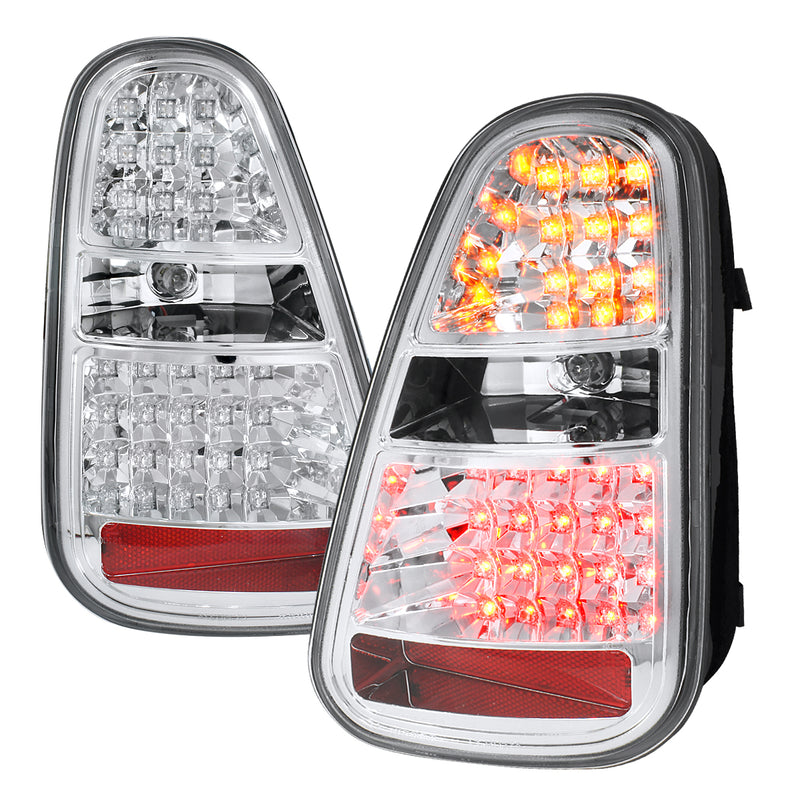 Spec-D 05-06 Mini Cooper  Led Tail Lights Chrome Housing LT-MINI06CLED-TM