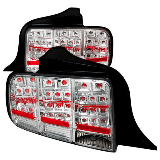 Spec-D 05-09 Ford Mustang Led Tail Lights Chrome LT-MST05CLED-KS