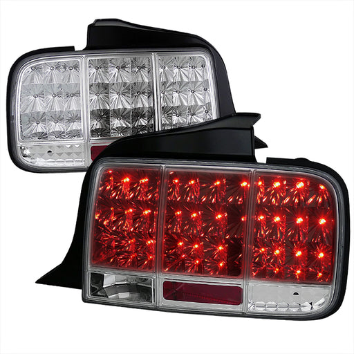 Spec-D 05-09 Ford Mustang  05-09 Ford Mustang Seq Led T.L - Chrome  LT-MST05CLED-SQ-TM