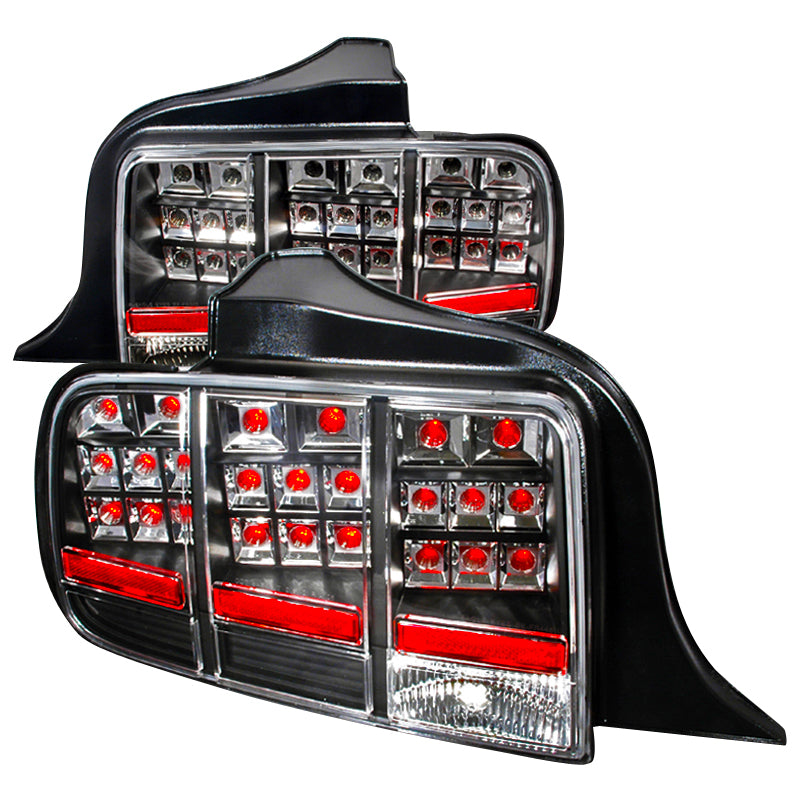 Spec-D 05-09 Ford Mustang Led Tail Lights Black LT-MST05JMLED-KS